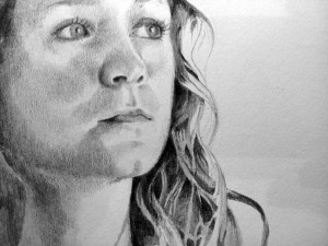 pencil, graphite, drawing portrait, girl, detailed
