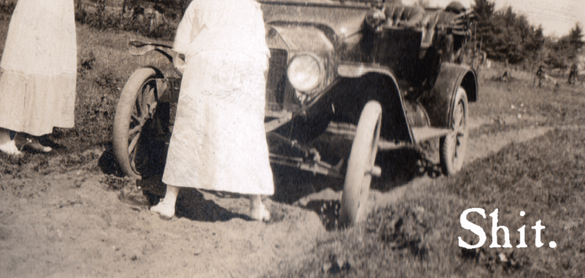 vintage card with swearing