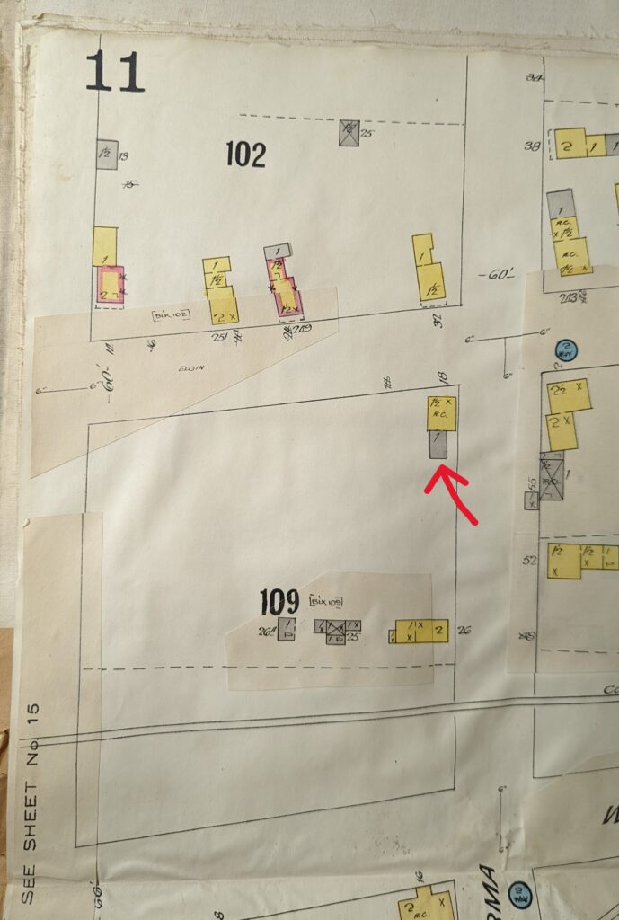 fire insurance plan detail of Harrington Section, Arnprior c 1904