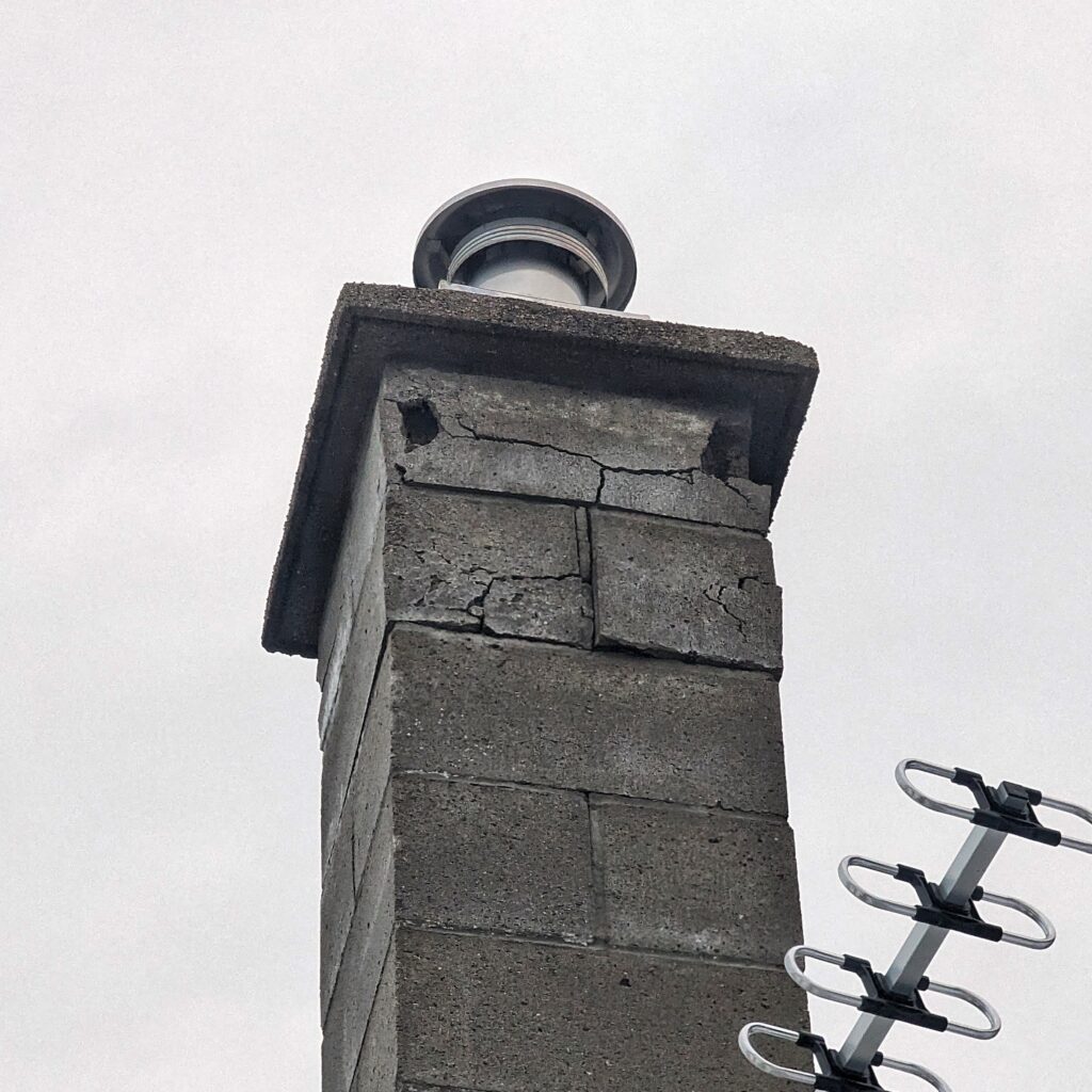 broken chimney