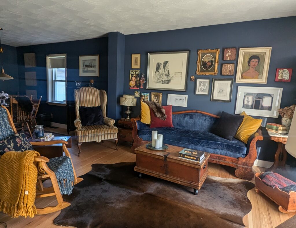 My somewhat crowded living room as it is today